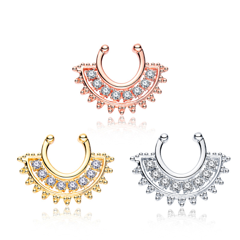 Body Jewelry Metal Types - 1 pièces U-type Faux Septum Clicker