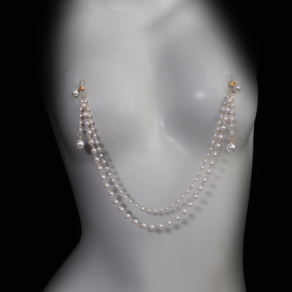 Body Jewelry Nipple Chain - Chaîne de poitrine à pampilles en