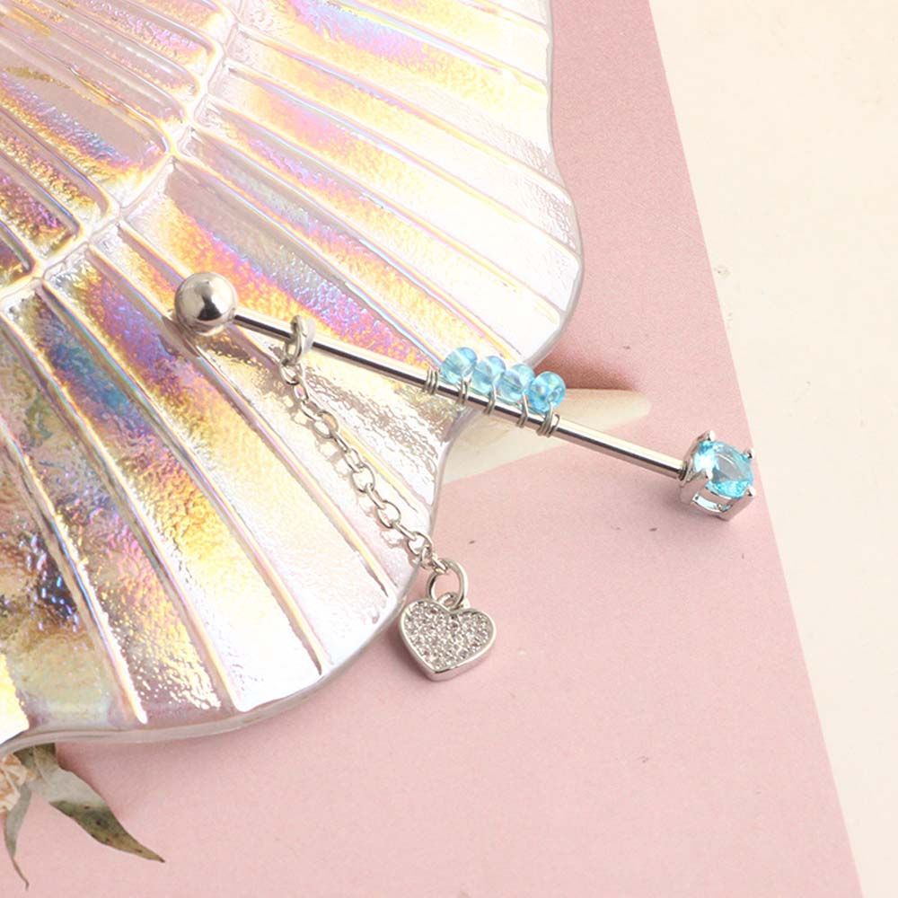 Industrial Barbell Long - Bijoux de piercing avec pendentif en