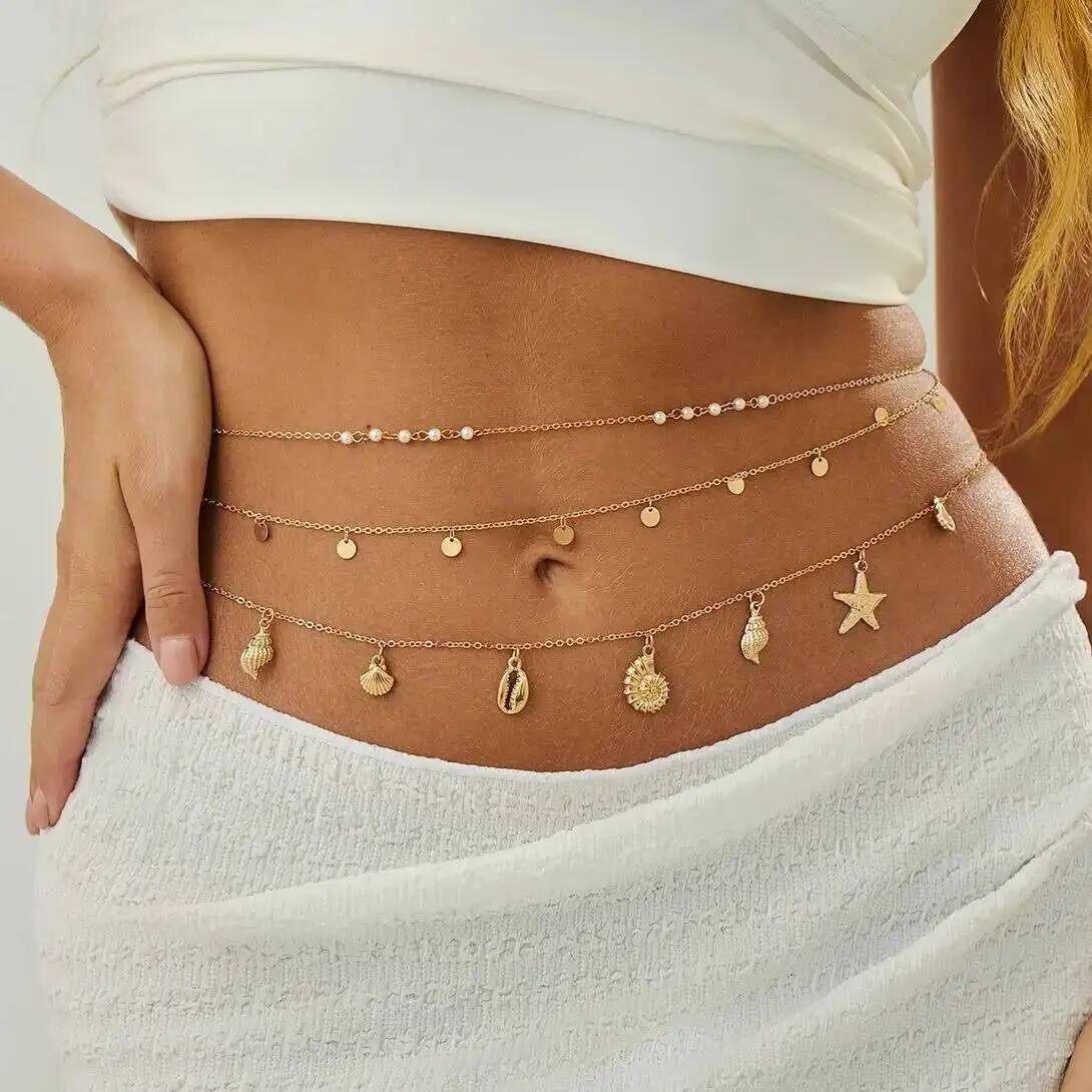 Body Jewelry Chain - IngeSight.Z 3 pièces/ensemble Boho étoile de