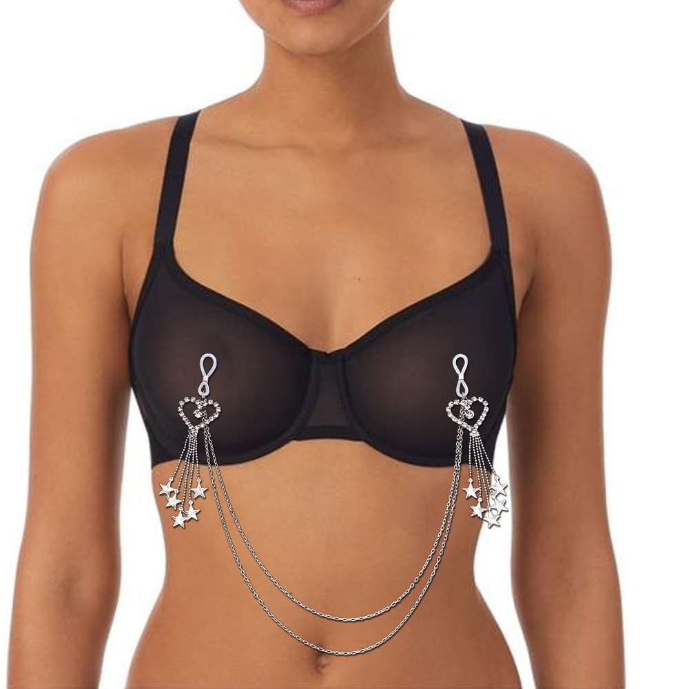 Body Jewelry Nipple Chain - Stonefans – chaîne de mamelon avec