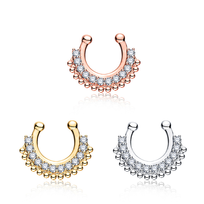 1 pièces U-type Faux Septum Cl - Body Jewelry Metal Types avis et prix