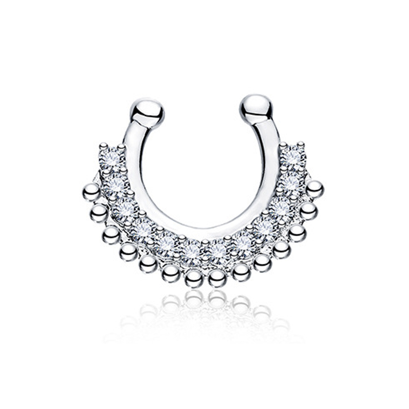 1 pièces U-type Faux Septum Cl - Body Jewelry Metal Types avis et prix