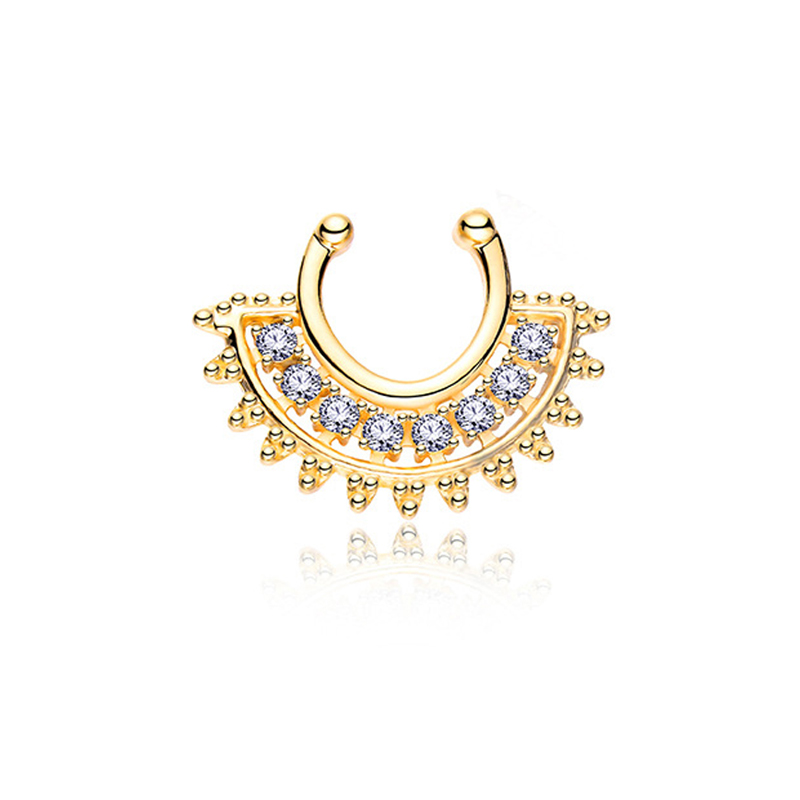 1 pièces U-type Faux Septum Cl - Body Jewelry Metal Types avis et prix