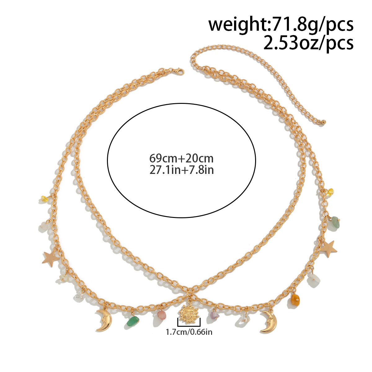 Boho étoile lune soleil penden - Body Jewelry Chain avis et prix