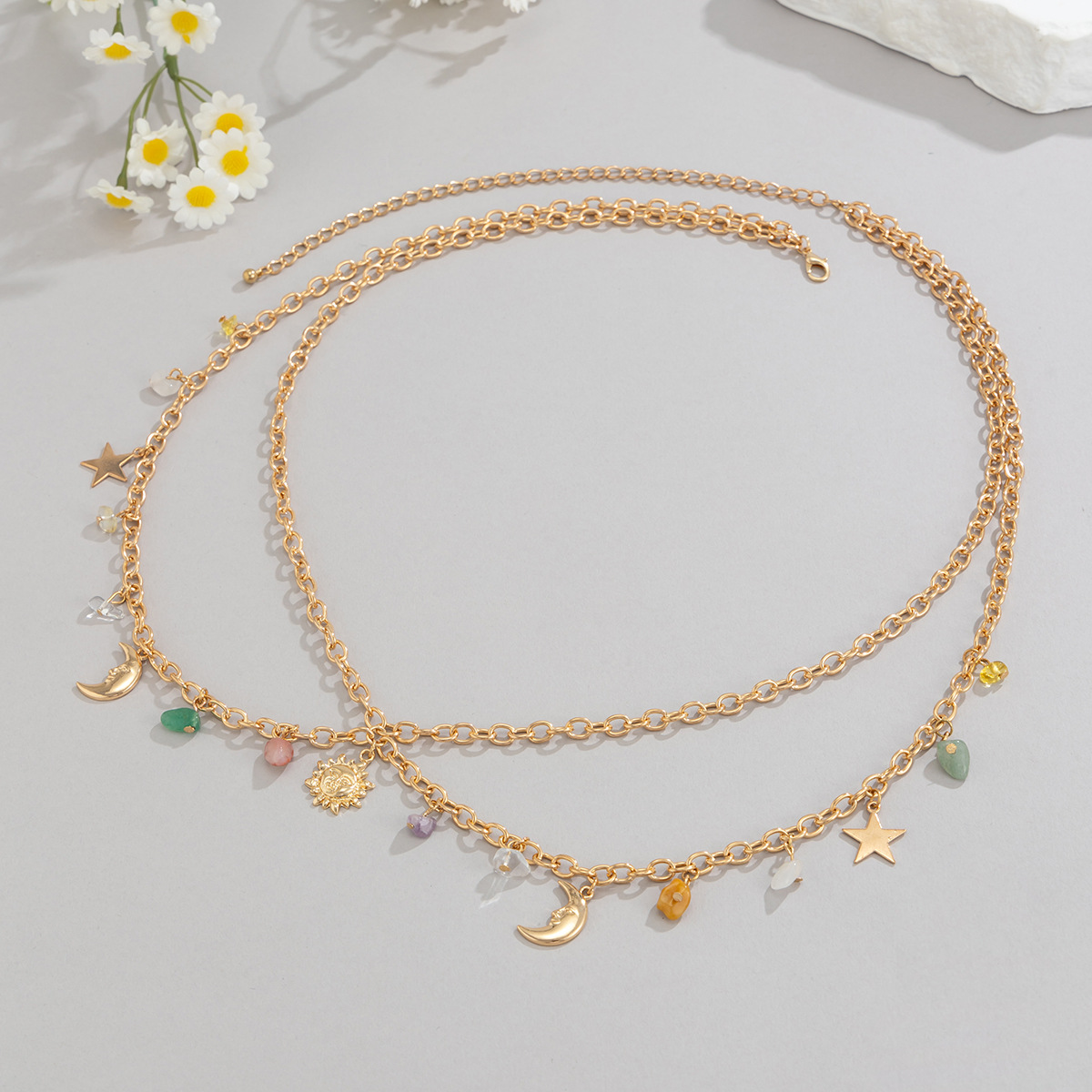 Boho étoile lune soleil penden - Body Jewelry Chain avis et prix