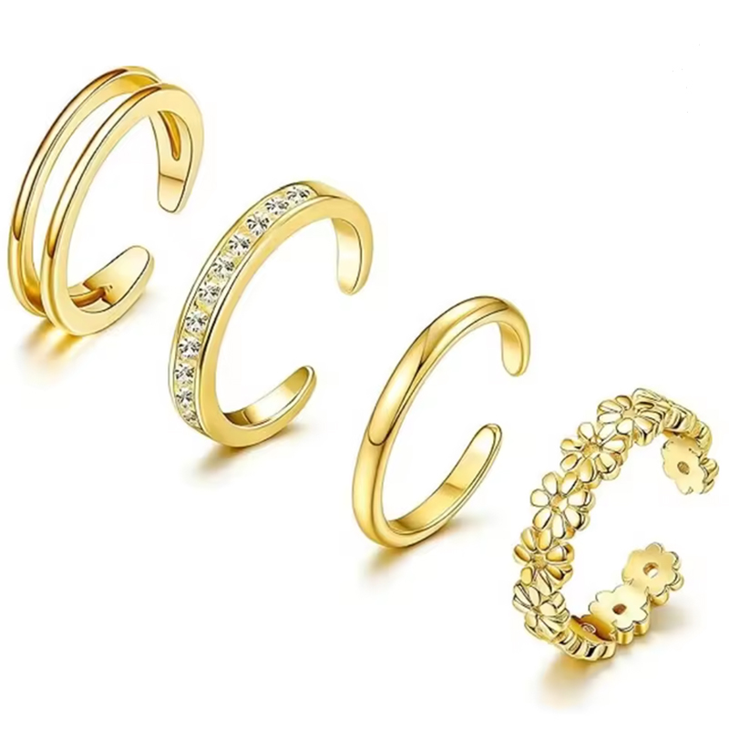 1/4 pièces d'anneaux d'orteil  - Body Jewelry Rings avis et prix