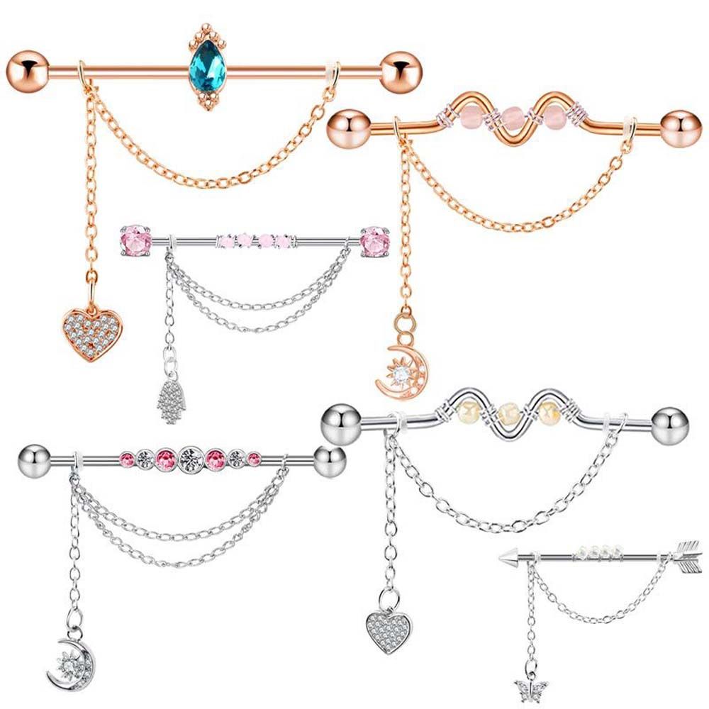 Bijoux de piercing avec penden - Industrial Barbell Long avis et prix