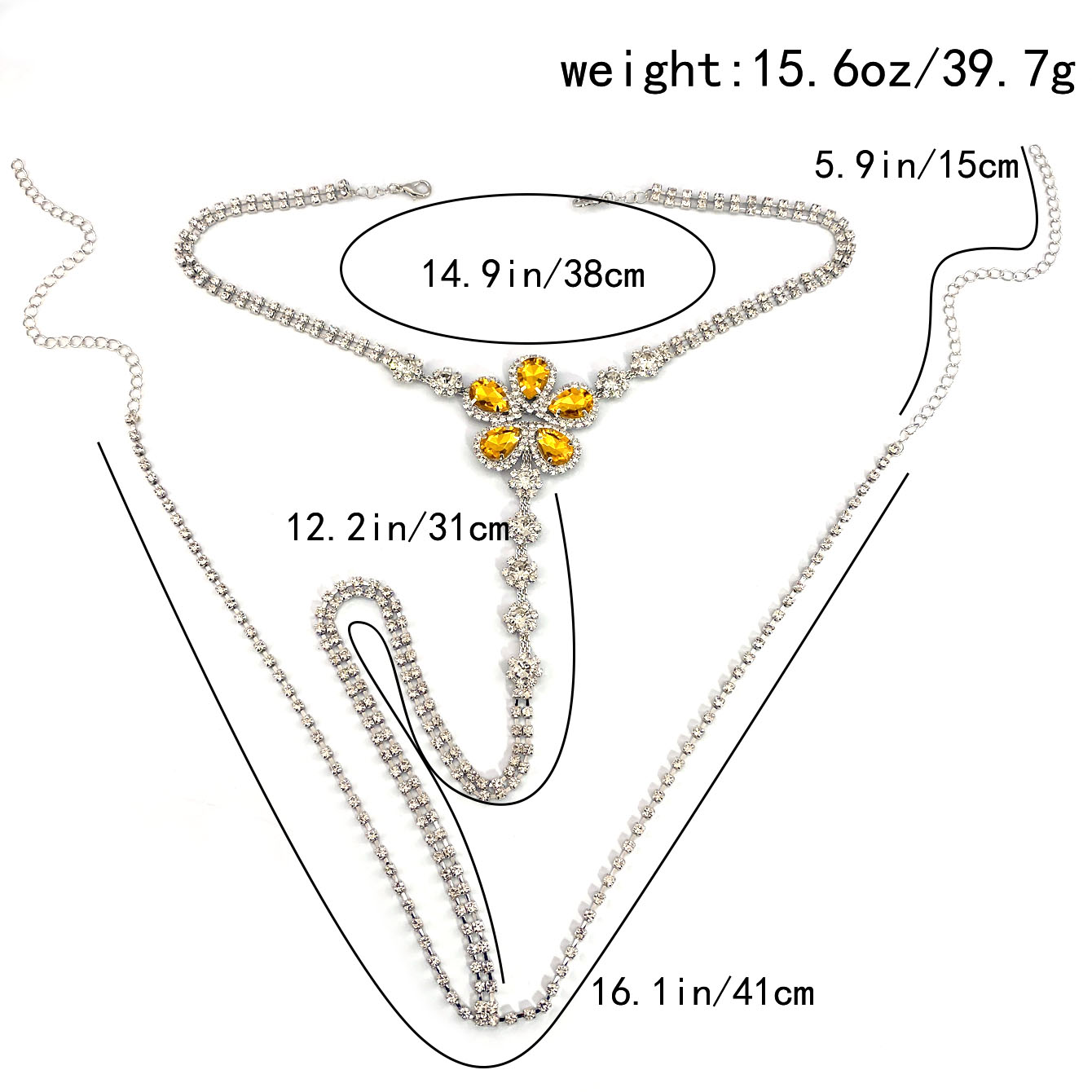 Ensemble string Sexy en strass - Body Jewelry Chain avis et prix